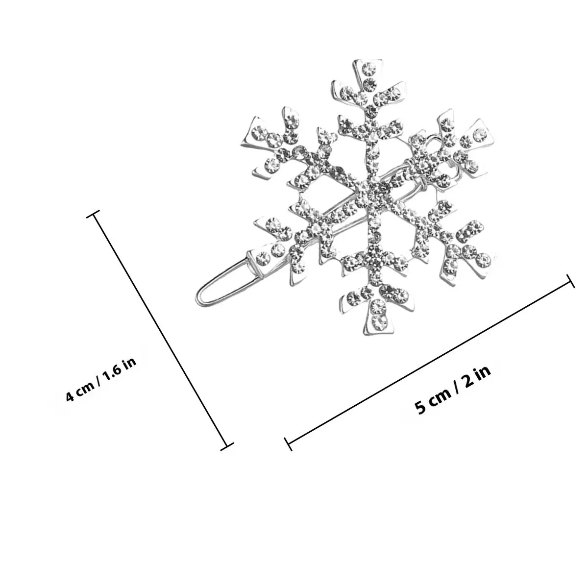 12Pcs Alloy Hairpins with Crystal Snowflake Charm Women Hair Clips for Wedding Prom Birthday Formal Daily Wear Shiny Sturdy