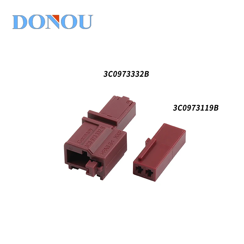 2-Hole Harness Connector Male/Female Docking Plug Car Connector Terminal 3C0973332B 3C0973119B Auto Electrical Part