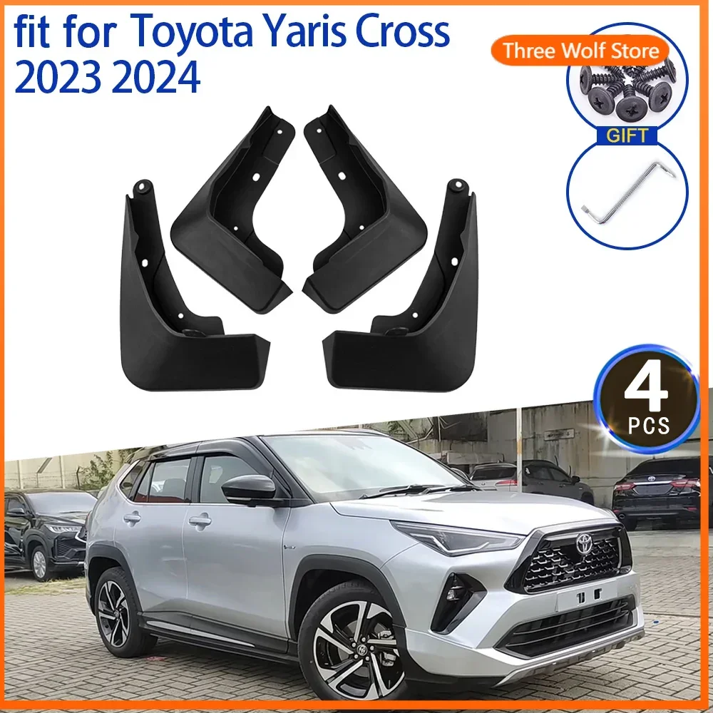 

For Toyota Yaris Cross AC200 2023 2024 Non GR Accessories Mud Flaps Flap Mudguards Fender Anti-splash Guards Front Rear Wheels