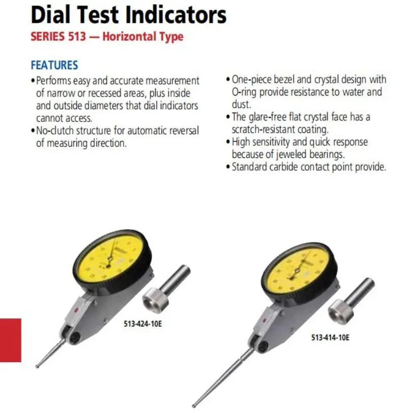 

Original Mitutoyo Dial test Indicators,513-425-10E 0.2mm 0.002mm,513-426-10E 1.5mm 0.01mm,made in japan
