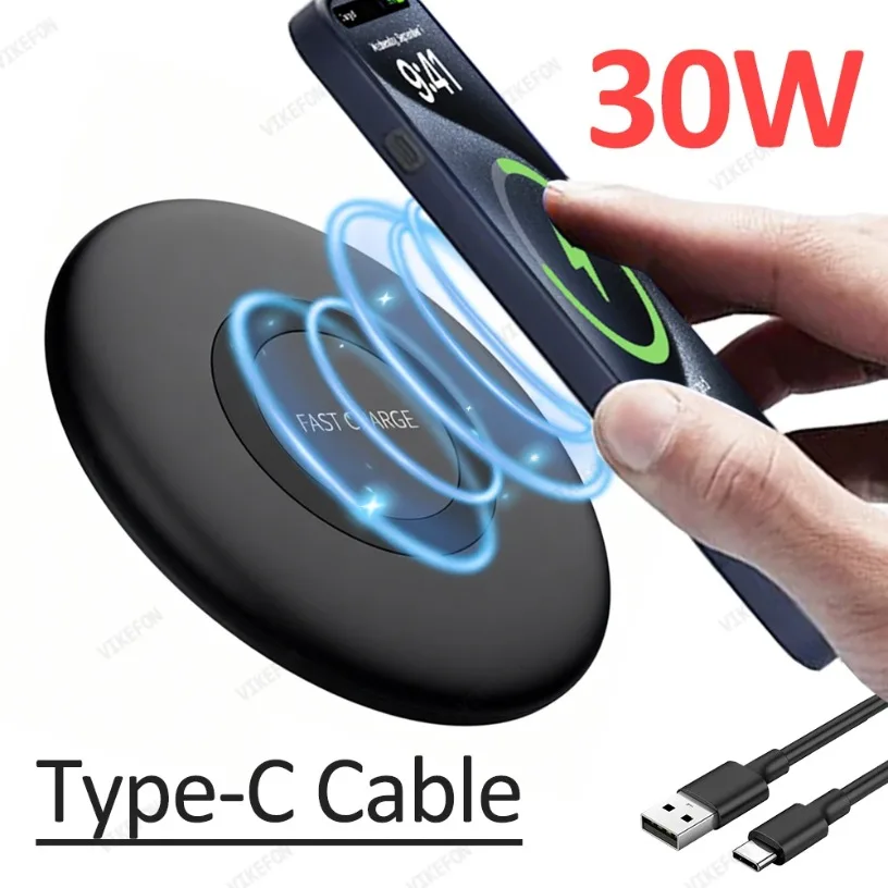 For Samsung QI Wireless Fast Charger Pad For Galaxy S20 S21 S22 S23 S24 S10 S9 S8 Plus Note 20 Ultra 10 9 8 Z Flip Fold 6 5 4 3