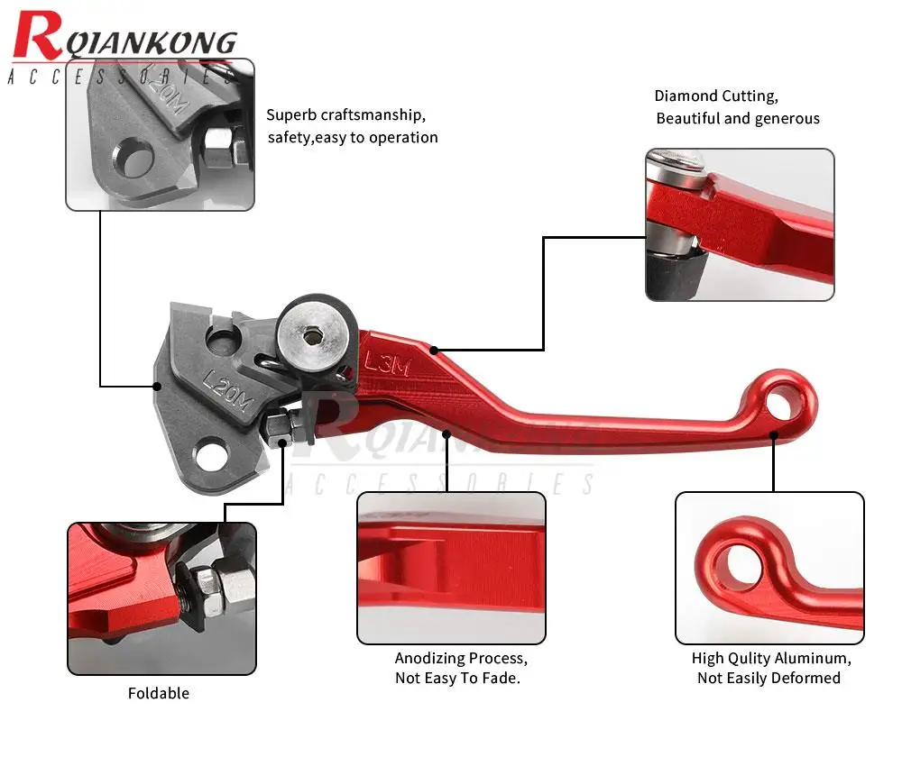 Clutch Brake Levers For Honda CRF125F CRF150F/R CRF230F CRF250F CRF250R CRF250X CRF250L CRF250M CRF300L CRF450R CRF450RX CRF450X