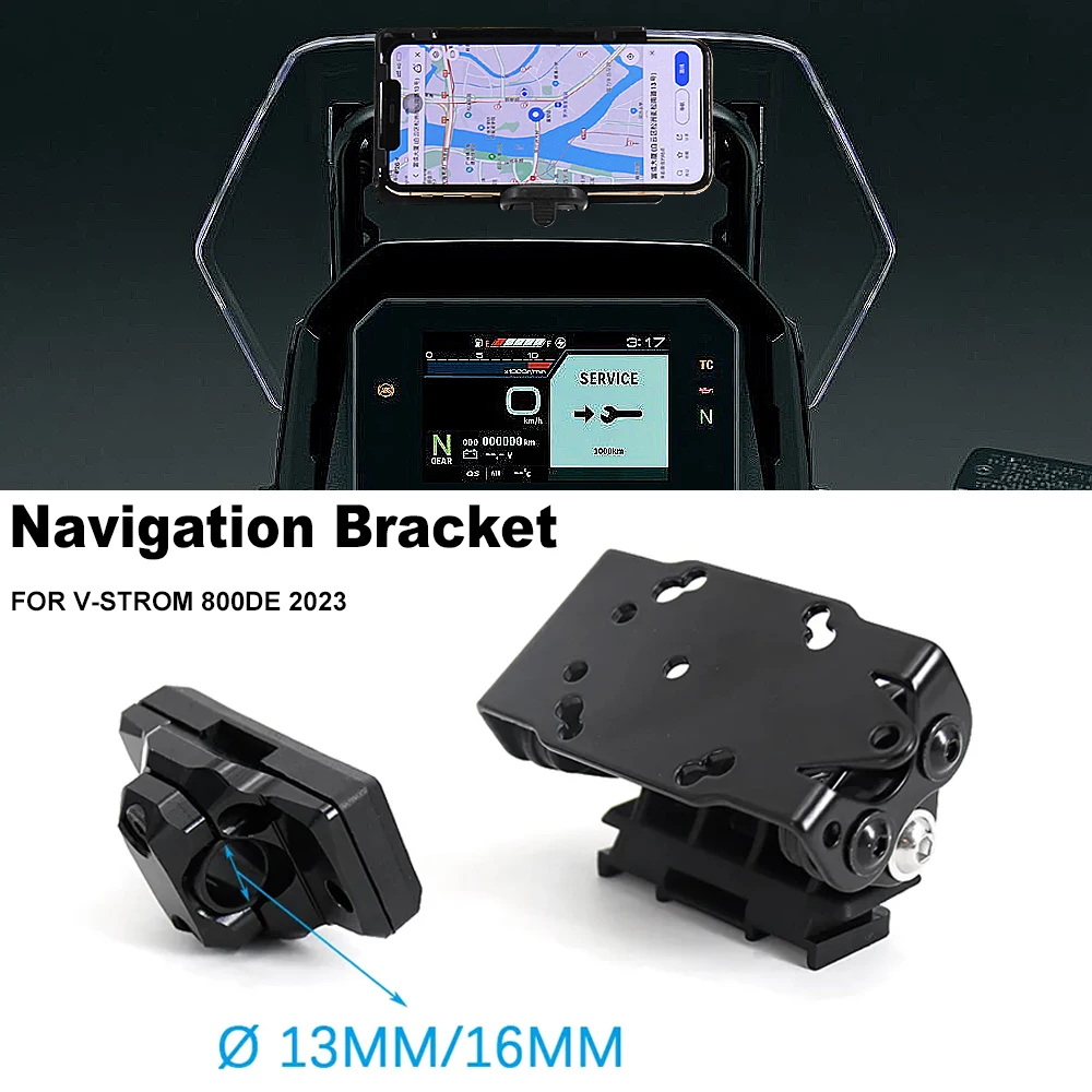 New GPS Mount Fit For SUZUKI V-strom V-Strom 800DE V-STROM 800DE 2023 Phone Holder Frame Bracket Windshield Navigation Bracket