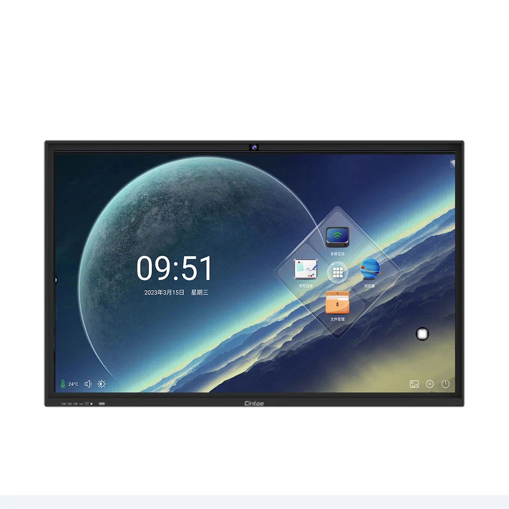Cintoe Mimio 55 65 75 86 98 100 150インチ 4K IRタッチ電子インタラクティブスマートフラットボード 学校学習用