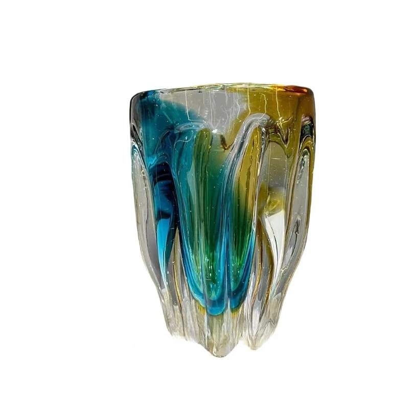 

Modern minimalist light luxury high sense heavy glazed vase home gradual change art ornaments model room advanced decoration