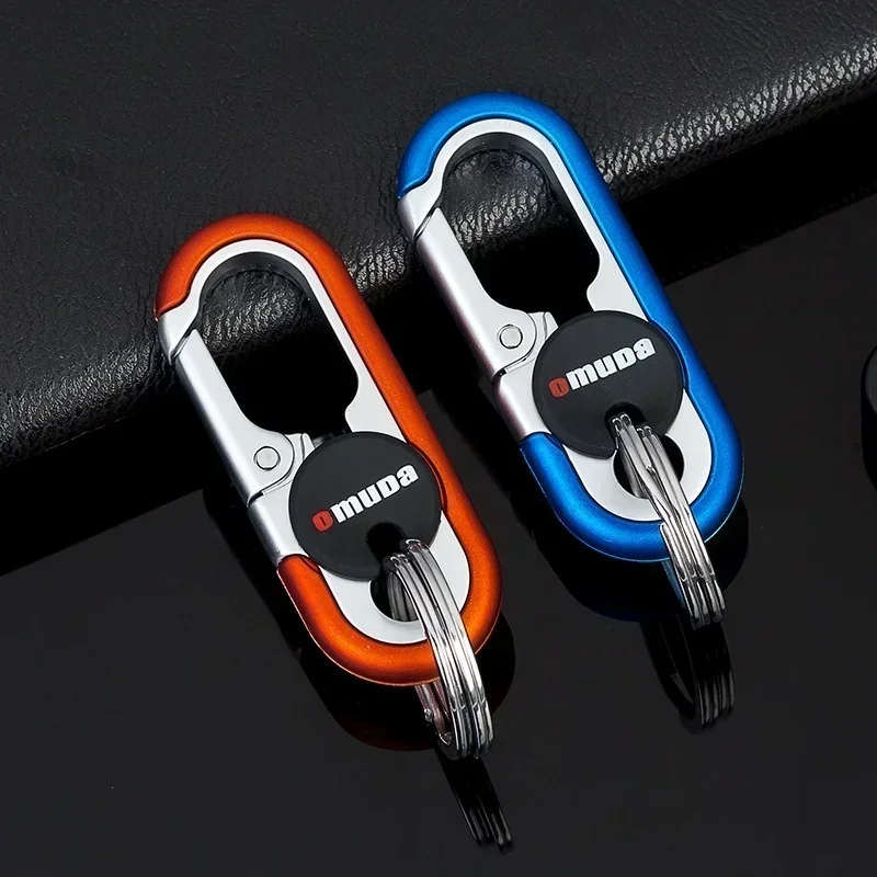 New  Keychain  Key Holder Keyring Men\'s Fashion Key Chain Gift Metal Key Ring Car Styling Auto Car Accessories（ Orange, Blue）