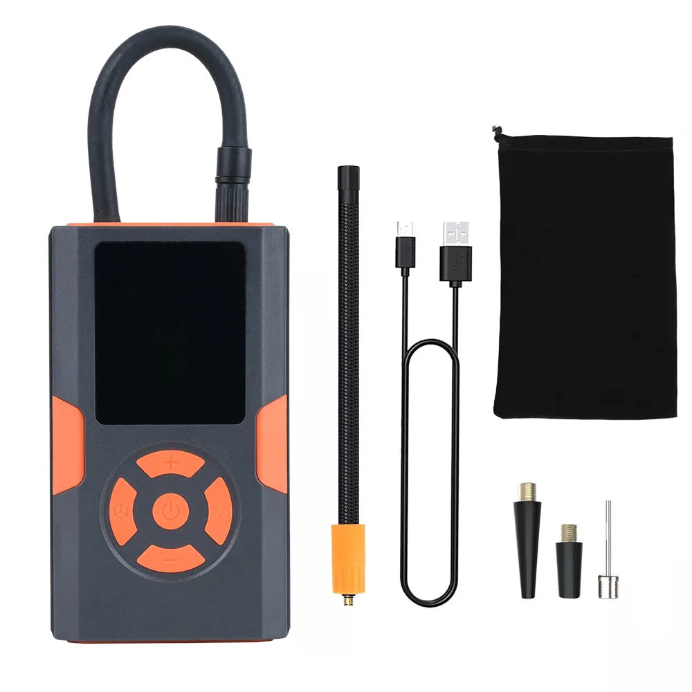 

Портативное пусковое устройство с воздушным компрессором 5000 мАч, автомобильный бустер для аккумулятора с функцией автоматического отключения и насосом для накачки шин 150 PSI