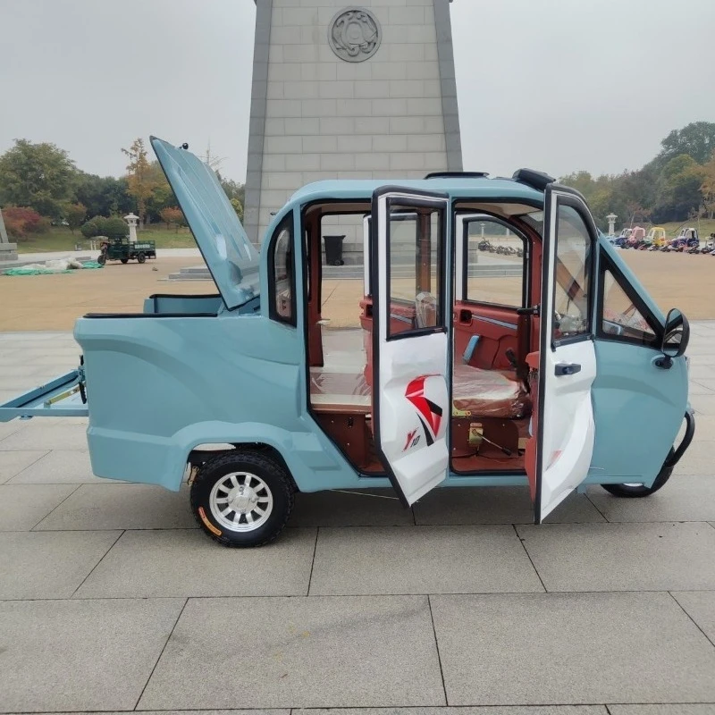 

Fully enclosed adult scooter, household tram to pick up and drop off children, dual-purpose for passengers and goods