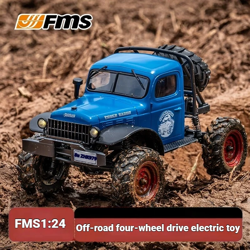 FMS 1/24 Odd Simulation Half Card FCX24 Wagon Remote Control Electric climbing car Hard Shell Four-wheel Drive Model Over 14+