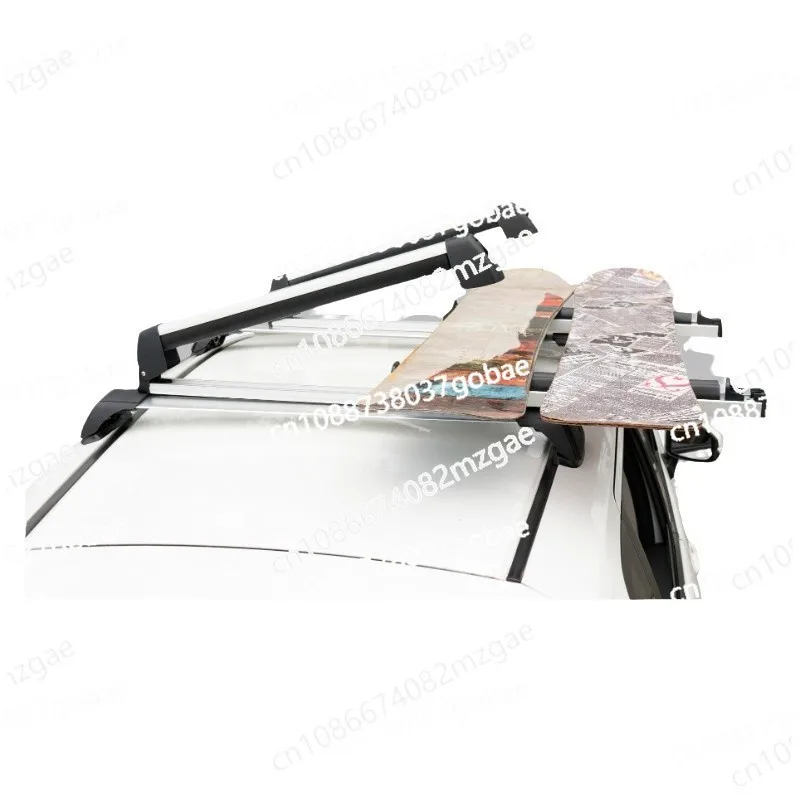Heavy-Duty Car Roof Ski Rack for SUV and Sedan, Universal Snowboard Fixed Carrier with Surfboard Holder for Single/Double Boards