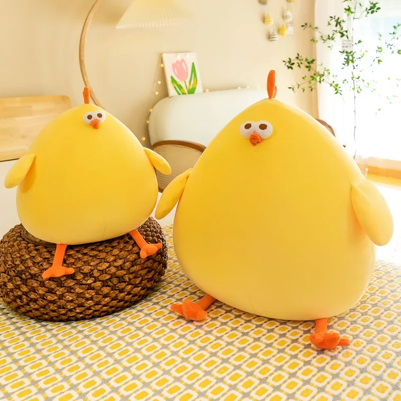 Funny Fat Chicken Plush Toys Pillow Soft Simulation Cute Plushie Dolls Neck Pillow Stuffed Animal for Boys Girls Festival Gifts