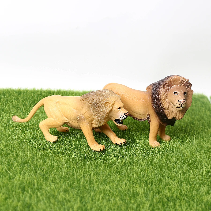 محاكاة الحياة البرية الأفريقية الحيوانات البنغال النمر كروجر الأسد النمر السيبيري نموذج PVC ألعاب تعليمية للأطفال