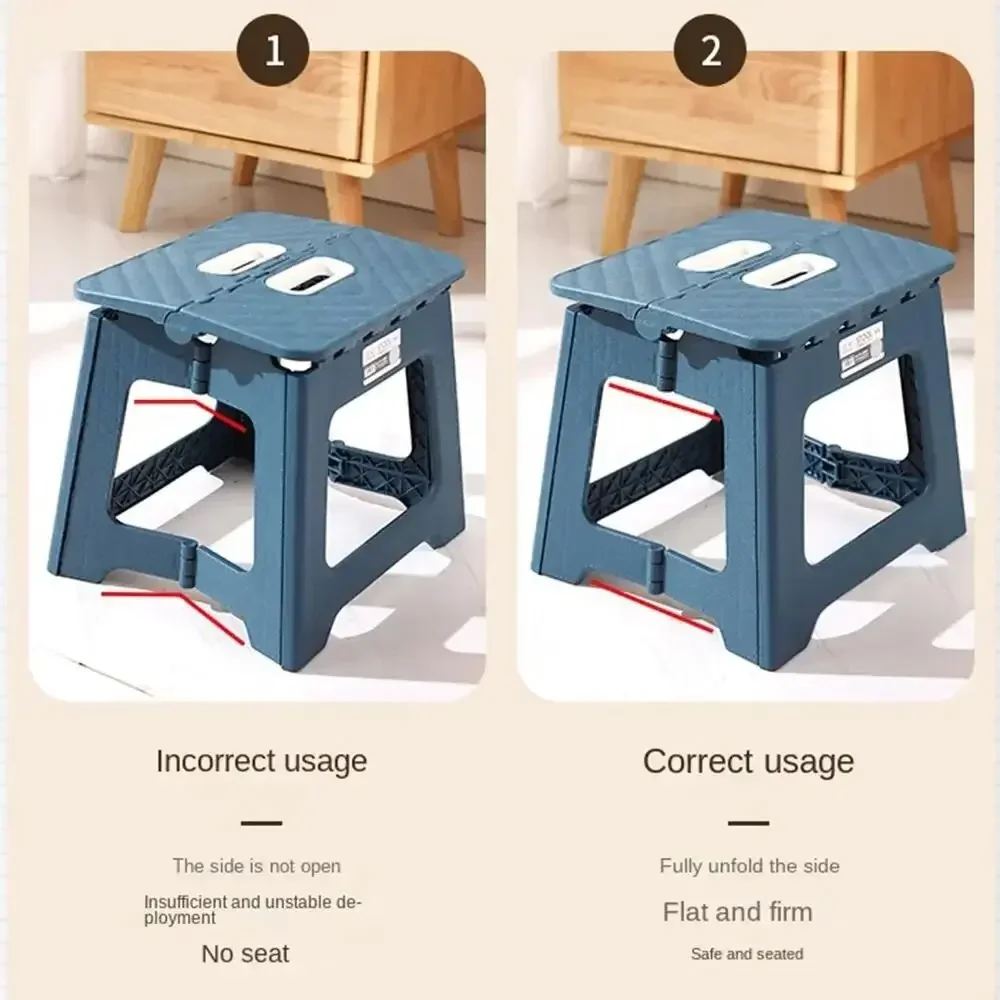 

New Adult Children Portable Folding Stool Thickened Plastic Saddle Chair for Outdoor Activities and Fishing Gifts Party Favors