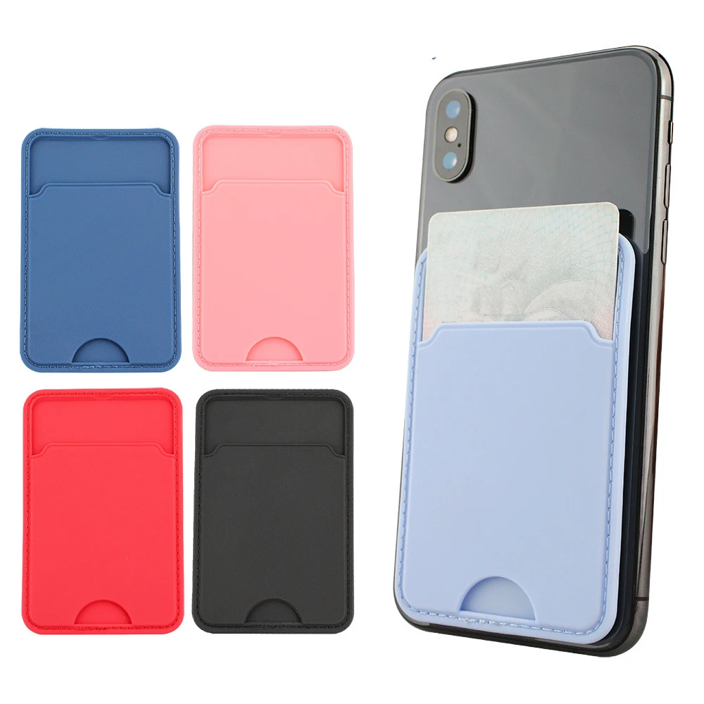 Porte-cartes arrière pour téléphone, étui portefeuille pour téléphone portable, poche pour cartes de crédit, pour presque tous les téléphones