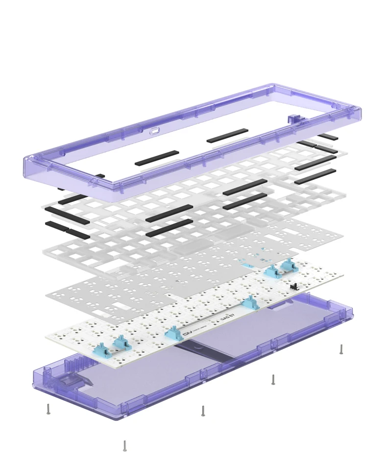 GAS67 Mechanical Keyboard Kit Gasket Structure Mount RGB Backlit Hot Swappable Single Mode Wired Type-C Compatiable With 3/5 Pin