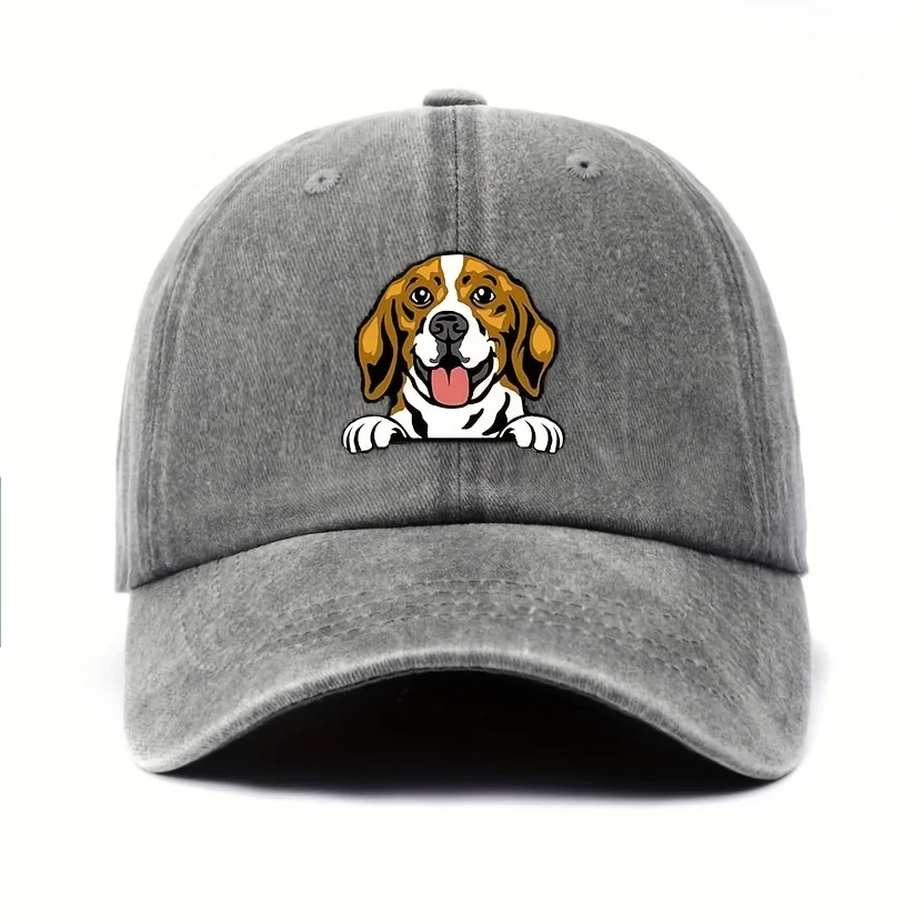 Festival-Beagle-Baseballkappe mit verstellbarem Sonnenschutz und niedlichem Design mit fantasievoll bedruckten Mustern