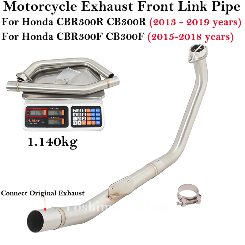 

Slip On For HONDA CBR300 CB300R CBR300F CB300F 2013 - 2019 Motorcycle Exhaust Escape Original Muffler System Front Mid Link Pipe