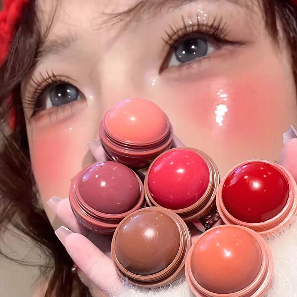 عصير أحمر الخدود الكرة المائية الخفيفة أحمر الخدود اشراق كونتور الوجه سهل الألوان متعدد الاستخدام أحمر الخدود ماكياج مناسبة للشفاه والخدود