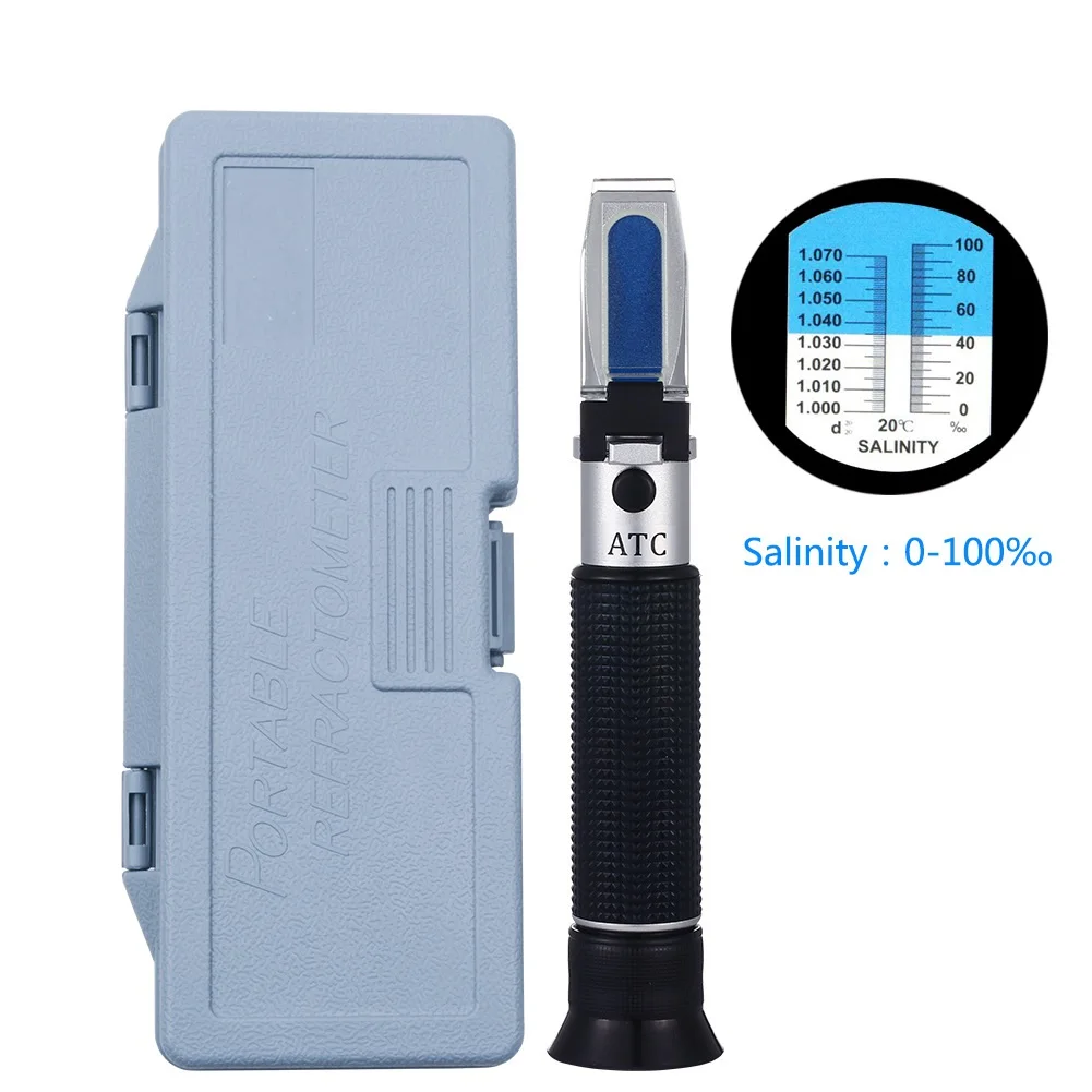 Portable Handheld Refractometer Mari-culture Salt Sea Water 10% Salinity Aquarium Concentration Tester