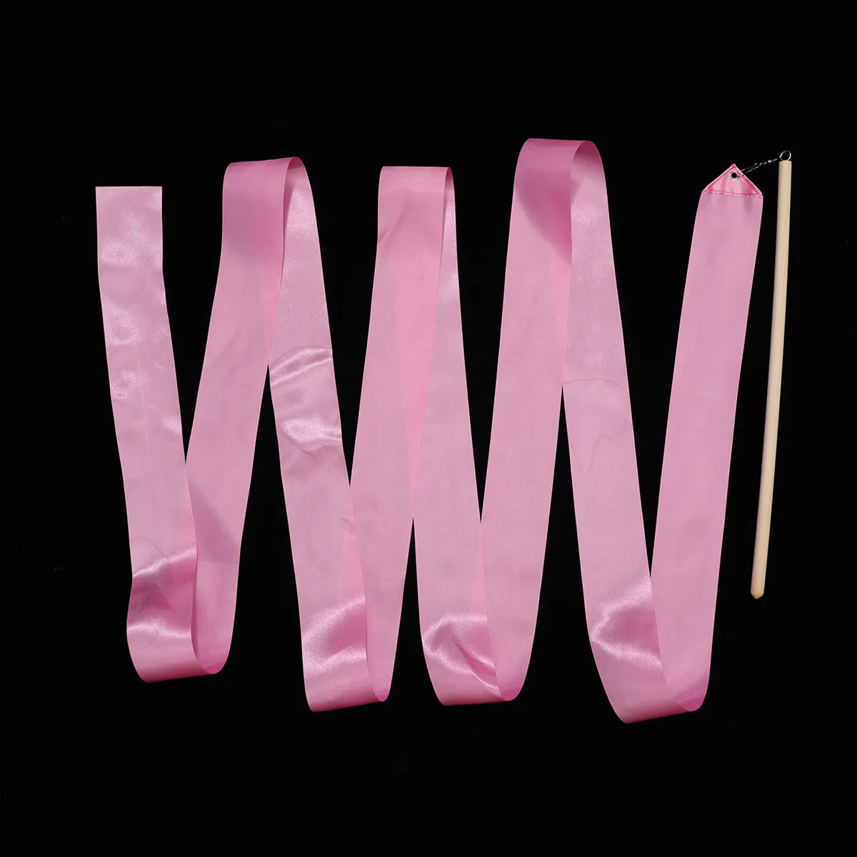 2Pcs Colorful Rhythmic Gymnastics Ribbon Pink Long Dance Ribbon Streamer Twirling Gym Training Exercise Dancing Silk