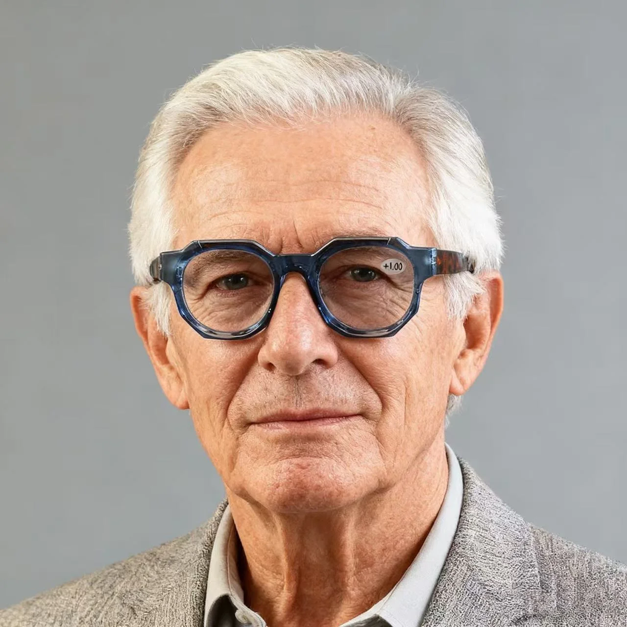 

New Fashion Frame Photochromic Reading Glasses Men Anti Blue Light Glasses Men Elder Retro Prescription Eyeglasses