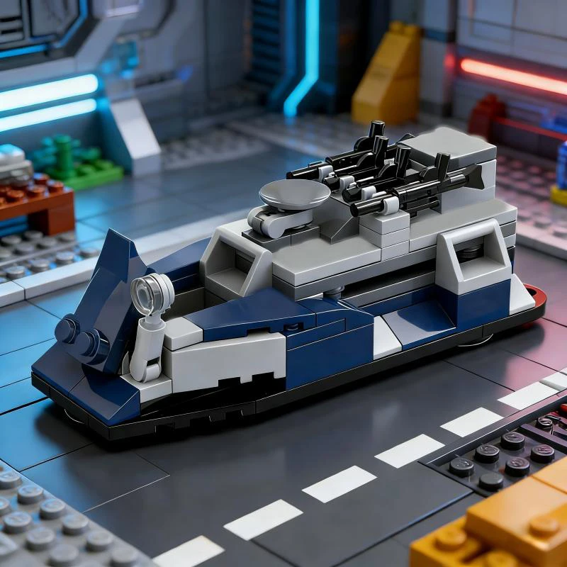 2010 PCS Star Battle 7662 DIY Sci-Fi Armored Troop Carrier MOC Customize Modular Building Block Kids DIY Boys Assembly Toy Gift