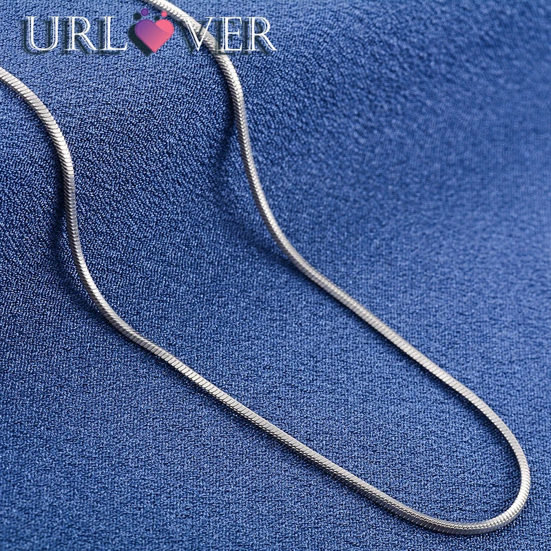 

1mm 2mm 3mm Round Snake Chain Necklace 925 Sterling Silver 18K Gold 16/18/20/22/24/26/28/30 inches Necklaces Jewelry Accessories