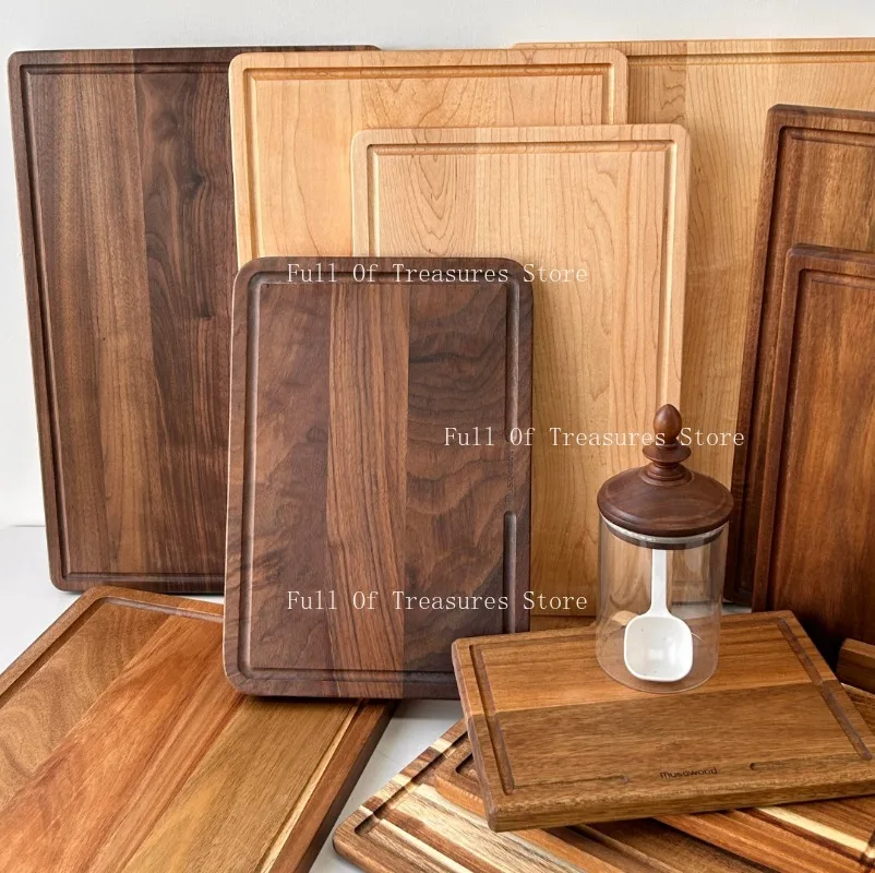 Maple Log North American Household Cut Bread Vegetable Fruit Solid Wood Antibacterial Thickened Cutting Board Cutting Food Board