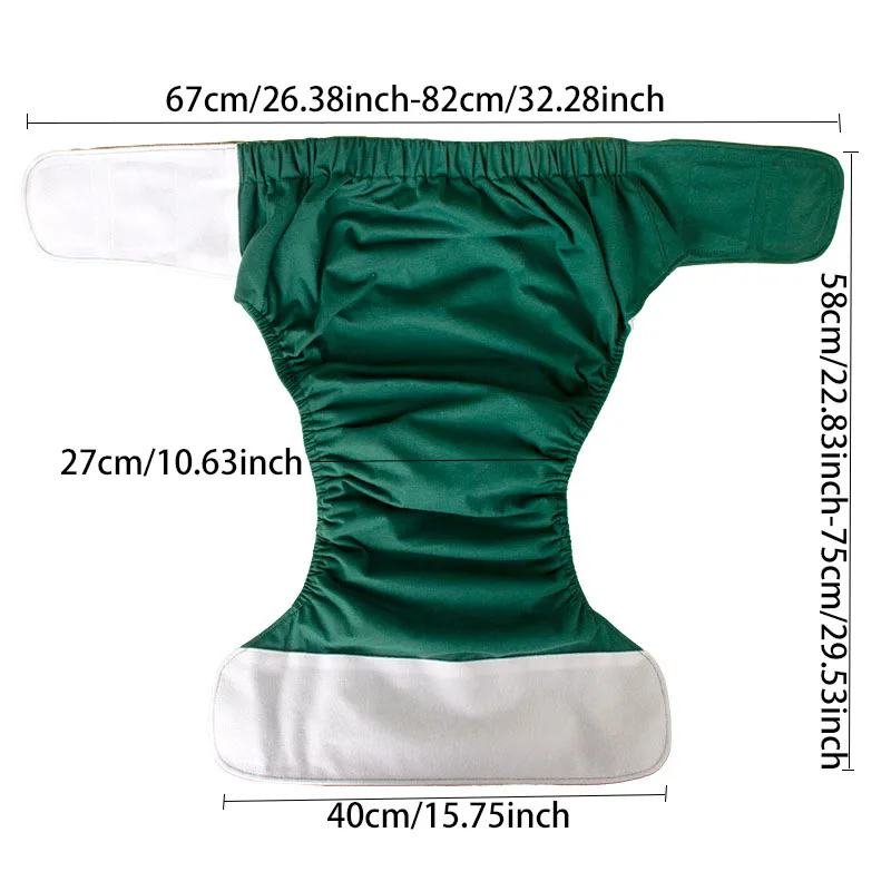 BIAI Adult Washable Diapers Waterproof Incontinence in Adult Cloth Nappies Reusable Diaper Pants for Elderly People