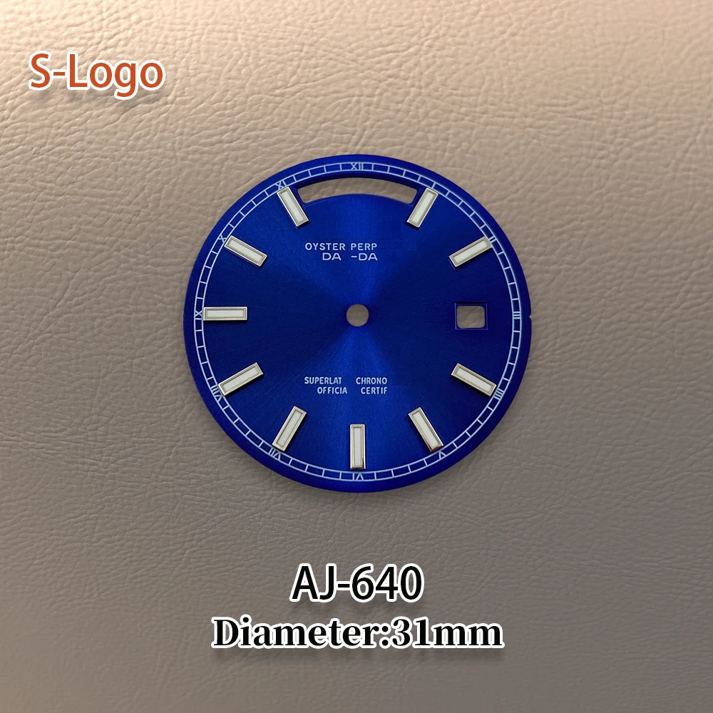 Quadrante verde con logo S da 31 mm adatto per movimento 8285 verde luminoso accessori per la modifica dell'orologio di alta qualità strumenti di riparazione