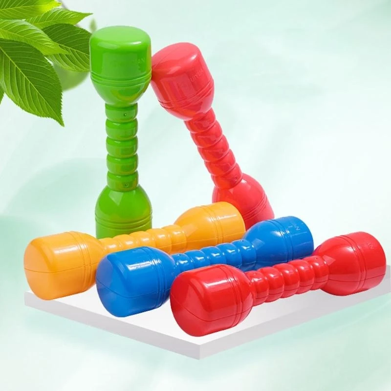 u13f الصغار للعب عداء دامبل يدوية 2pcs البلاستيك اللياقة البدنية الأوزان الرياضية الرياضة الرياضة التمرينات قوة