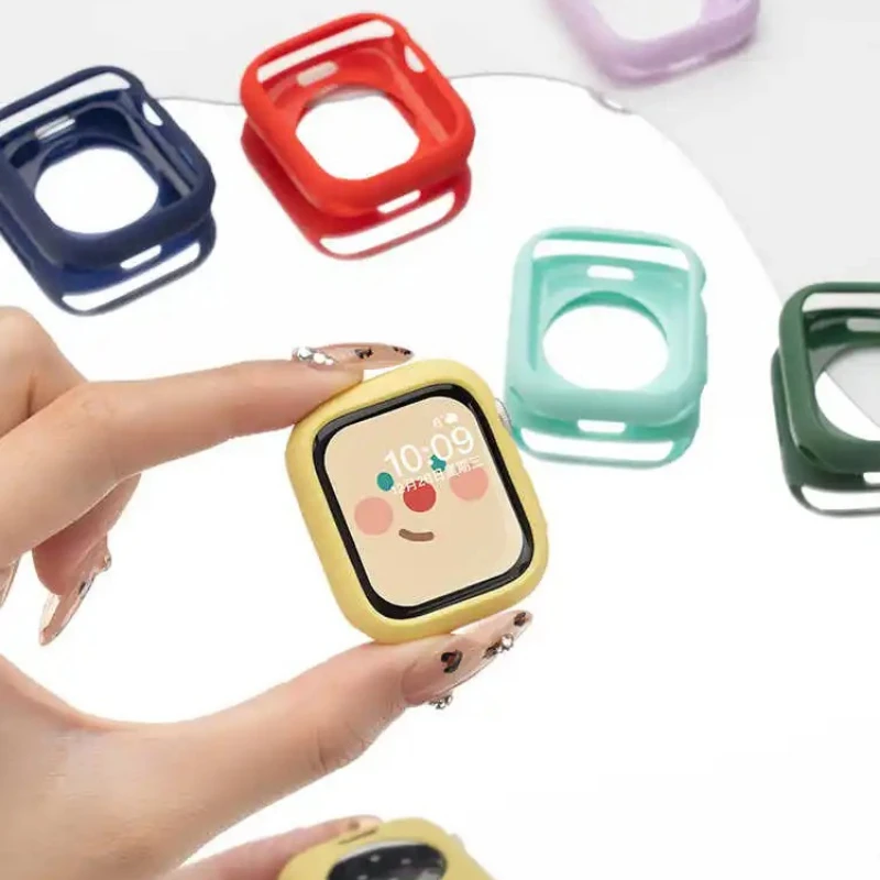 Candy Soft Silicone Case for Apple Watch Cover 10 9 8 7 6 Protection for Iwatch Series 46mm 42mm 45mm 44mm 40mm 41mm Cute Bumper image 2
