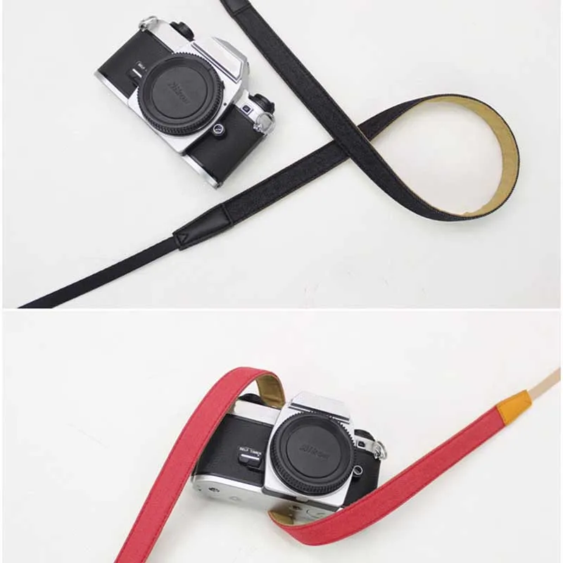 Camera Shoulder Neck Strap Belt Anti-Slip Adjustable Cotton Leather Strap For Sony/ Nikon SLR Cameras Strap Camera Accessories