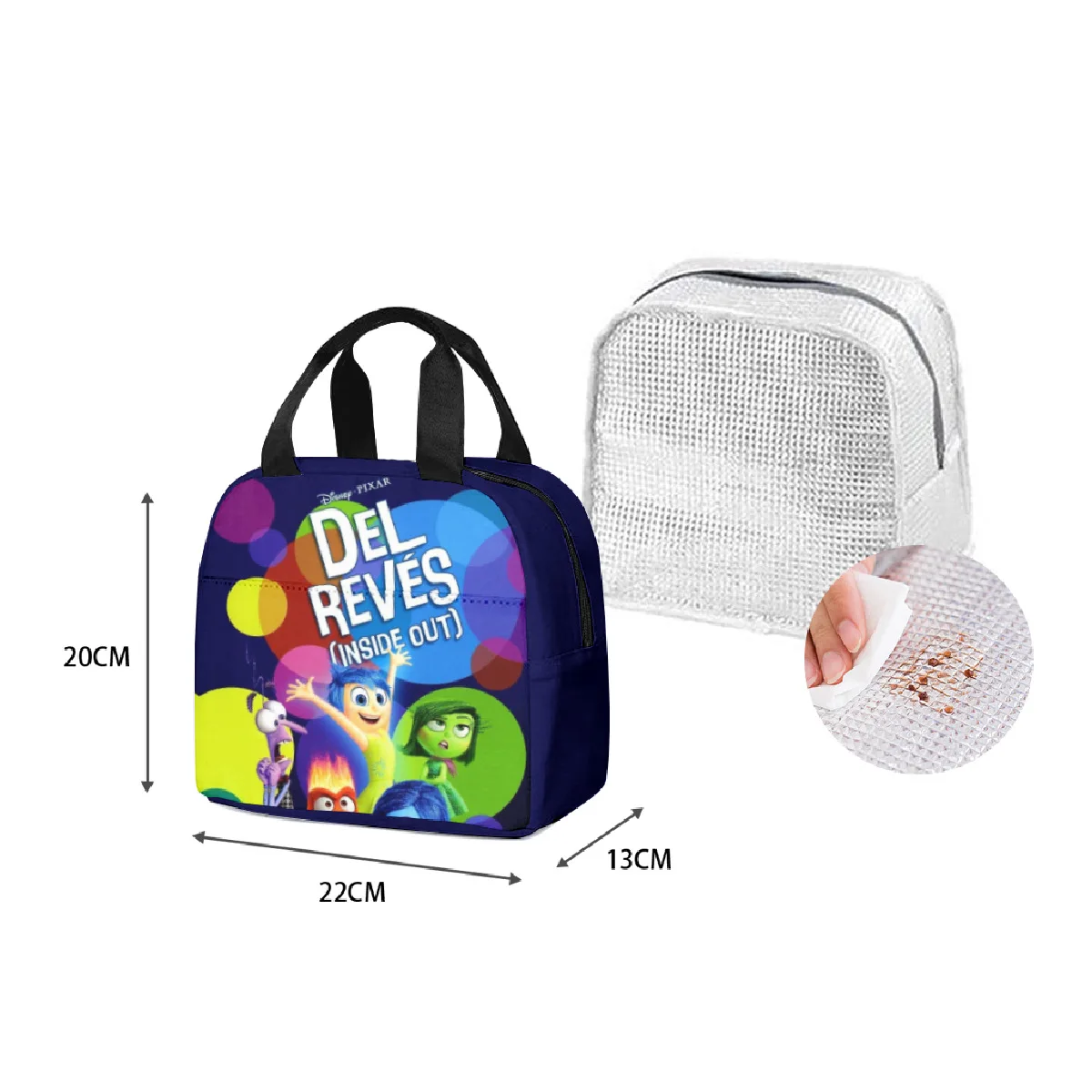 Bolsa de almuerzo con estampado emocional para niños, paquete de hielo portátil, bolsas de almuerzo escolares, agente interior, Joy, triste, Anger, Fear, nuevo, 2024