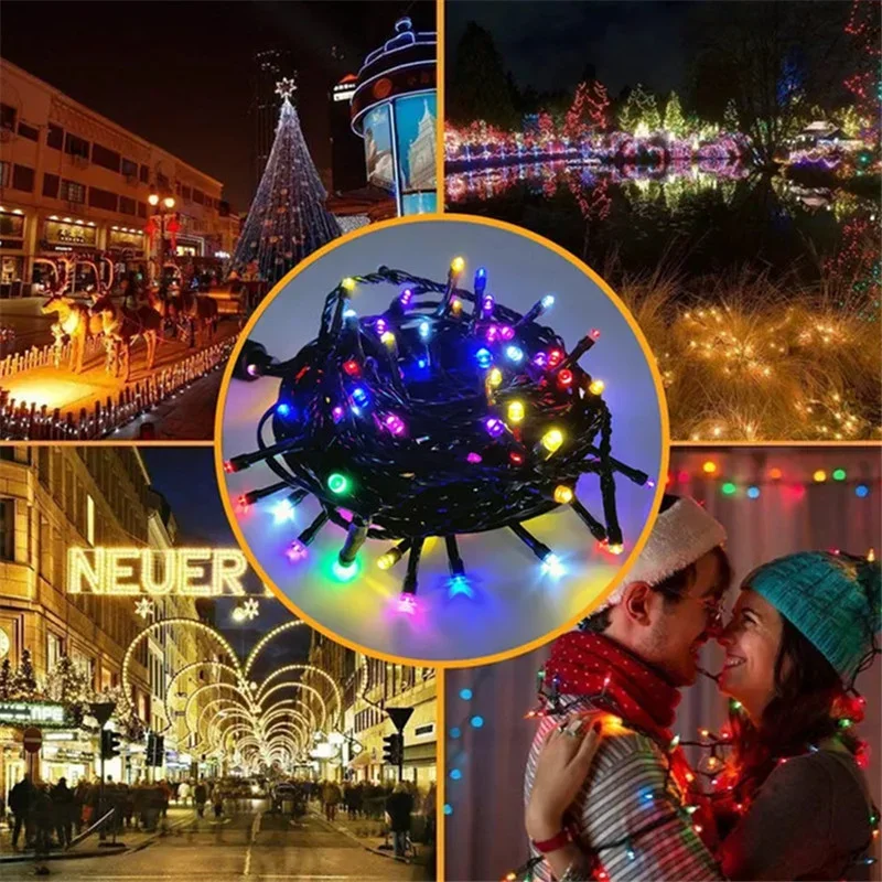 LED String Lights Christmas Garden Garland Fairy Lights for Christmas Tree Party Wedding Decoration 110V 220V Holiday Lights