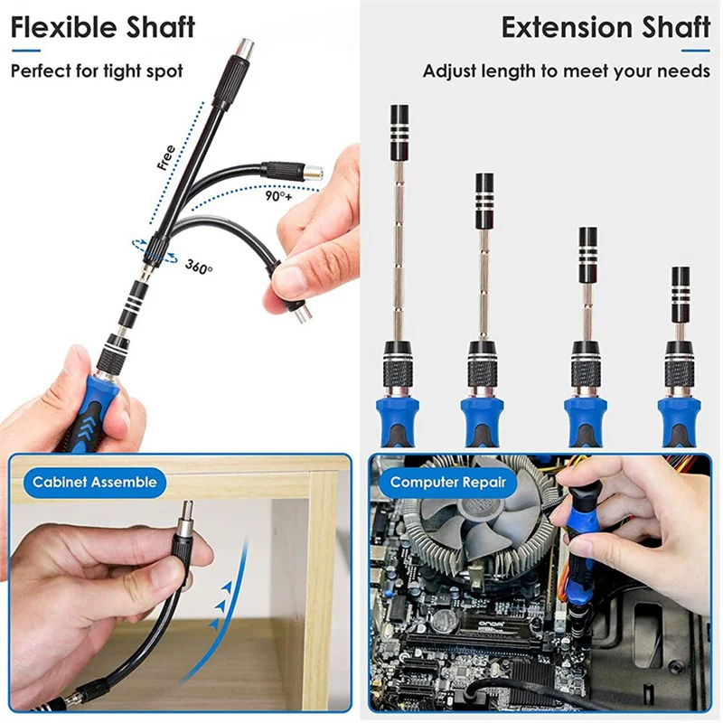 

AS94-142-In-1 Screwdriver Set Multifunctional Multi-Angle Screwdriver Set Tool Set Easy To Use