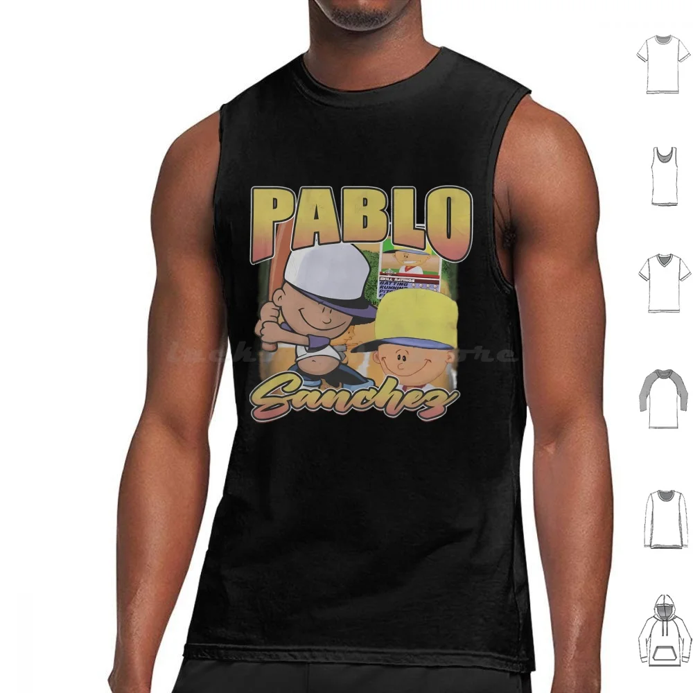 Pablo Sanchez Pablo Vintage Retro 90s Tank Tops Print Cotton Pete Wheeler Backyard Baseball Backyard Sports Sports Pablo