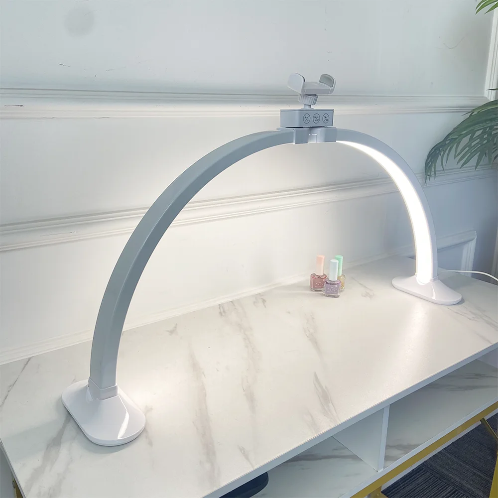 

Pink Gold Led Foldable Nail Art Lamp With Phone Holder for Nail Art Table Lamp Suitable for Home Desktop Lighting