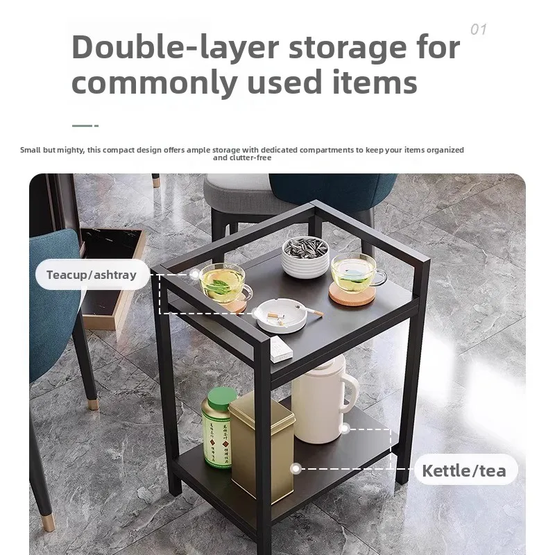 Table basse mahjong table d'appoint de salle d'échecs et de cartes support à thé carte à jouer mahjong machine table d'appoint mobile double couche