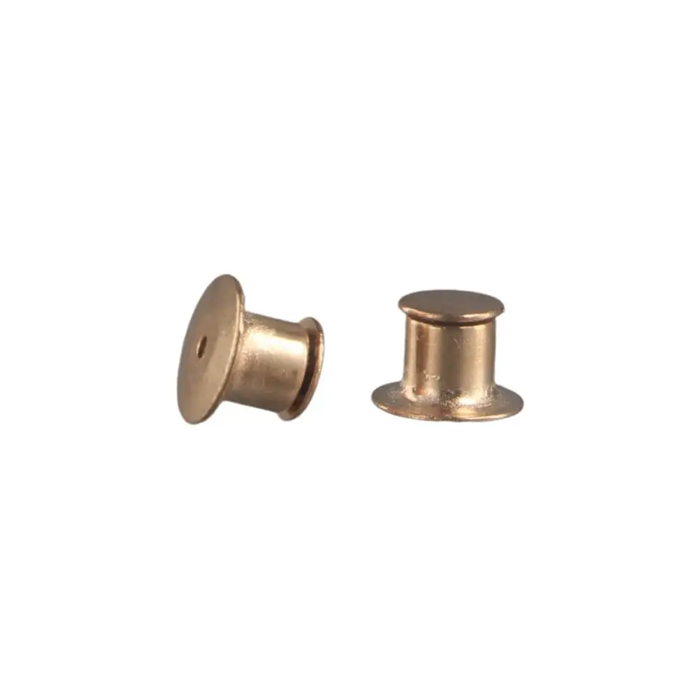10PCS Nail Free Metal Locking Pin Keepers Surface Polished Smooth Finish Badge Brooch Locking Pin Unique Easy To Use