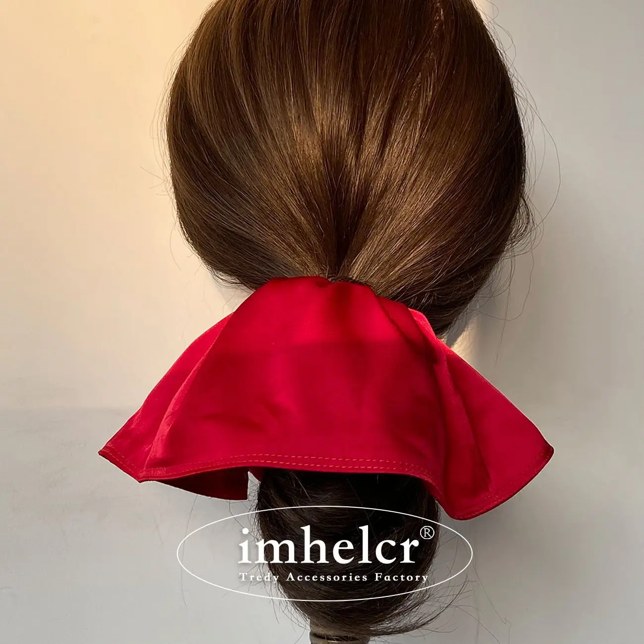 Red Scrunchies for Hair Girls and Women Elegant French Style Elastic Hair Circle  Ropes Hair Accessories