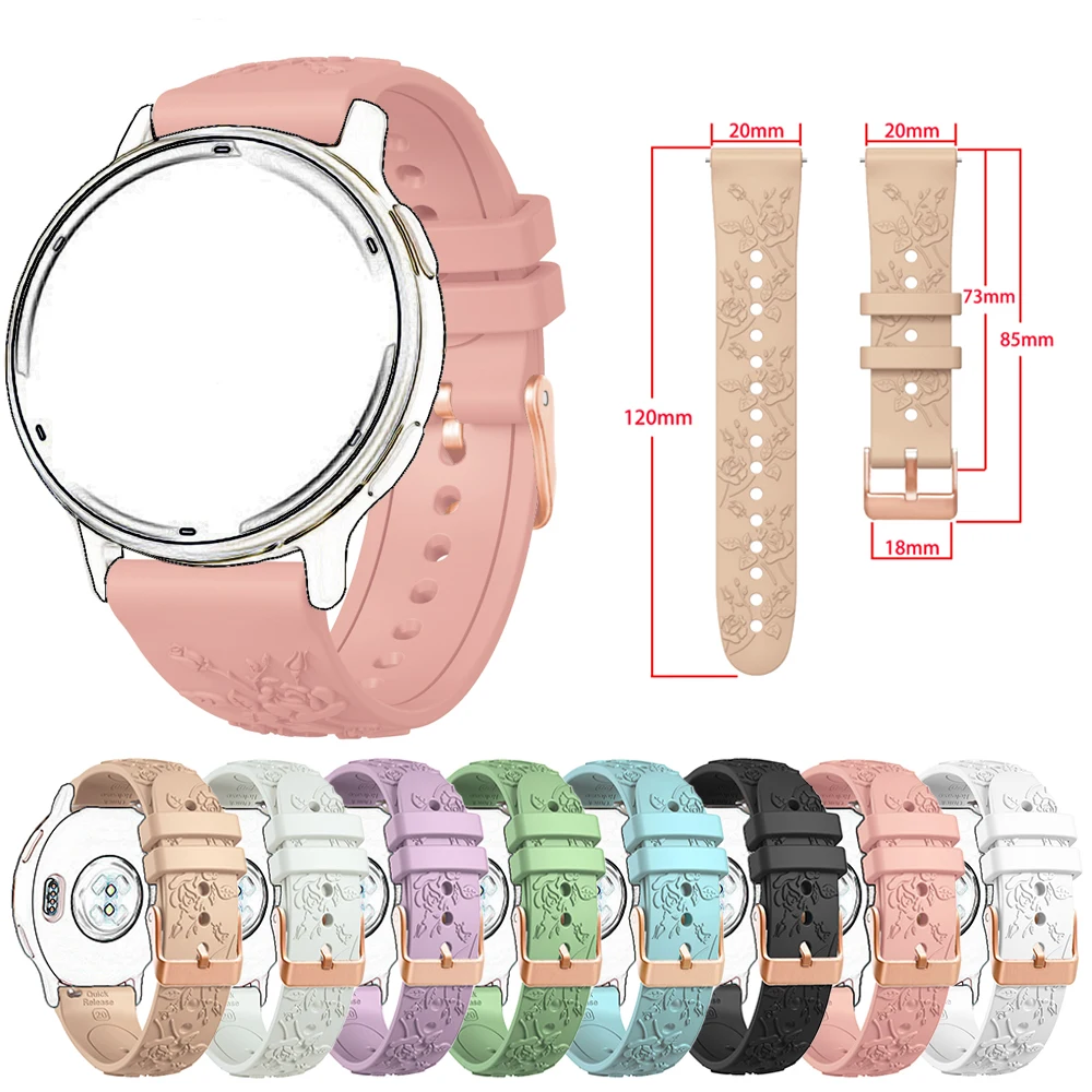20 مللي متر الفرقة لهواوي ساعة GT 3 2 42 مللي متر GT3 برو 43 مللي متر لينة سيليكون سوار لسامسونج غالاكسي ساعة 7 6 5 4 40 مللي متر 44 مللي متر حزام