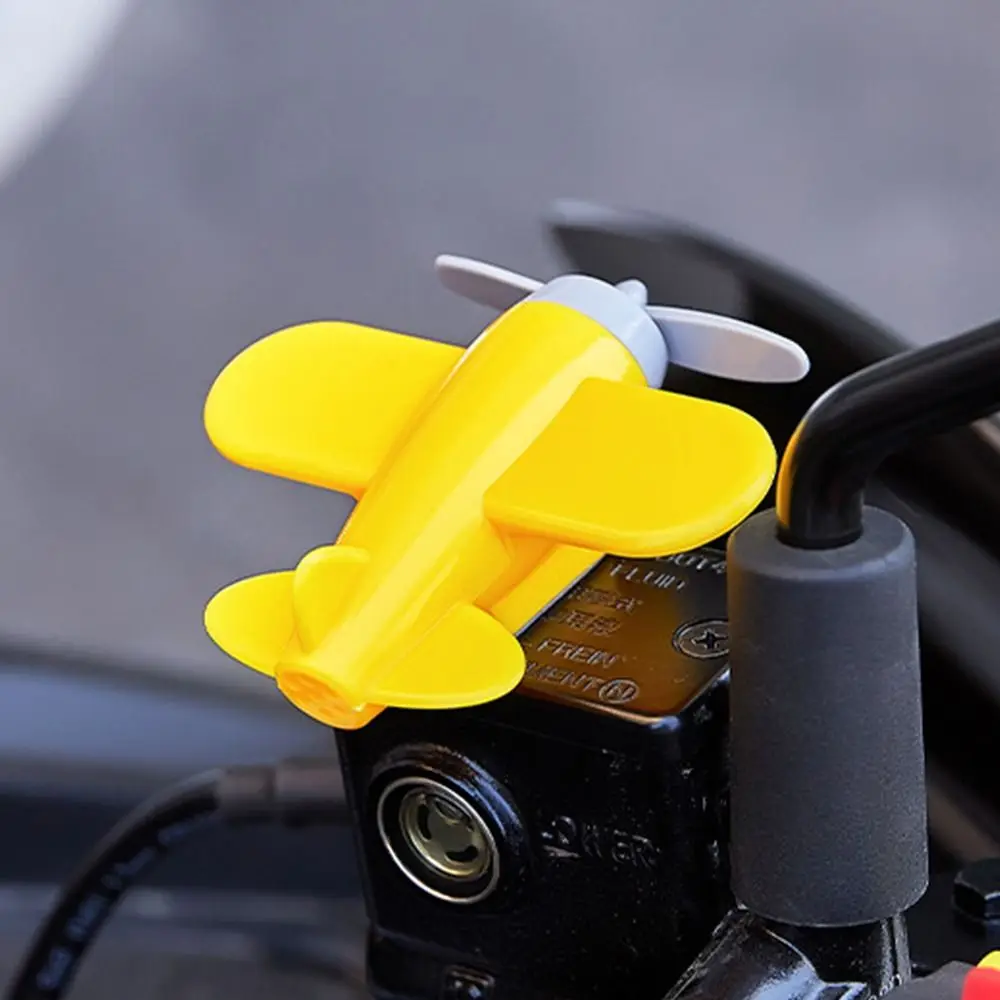 Small Airplane Motorcycle Helmet Pendant Aircraft Helmet Wind Power Generation Bike Electric Ornaments With Traceless Adhesive