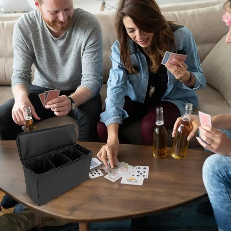 Card Game Box Case Light Duty Card Deck Box With 3 Internal Dividers Foldable Card Holder For 30 Graded Sports Trading Cards