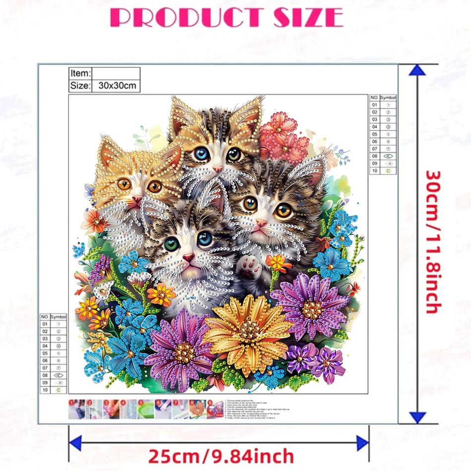 GATYZTORY DIY Special Shape Crystal 5D Diamond Painting Kit Animals Frameless Wall Art For Home & Gifts Mosaic Making Decoration