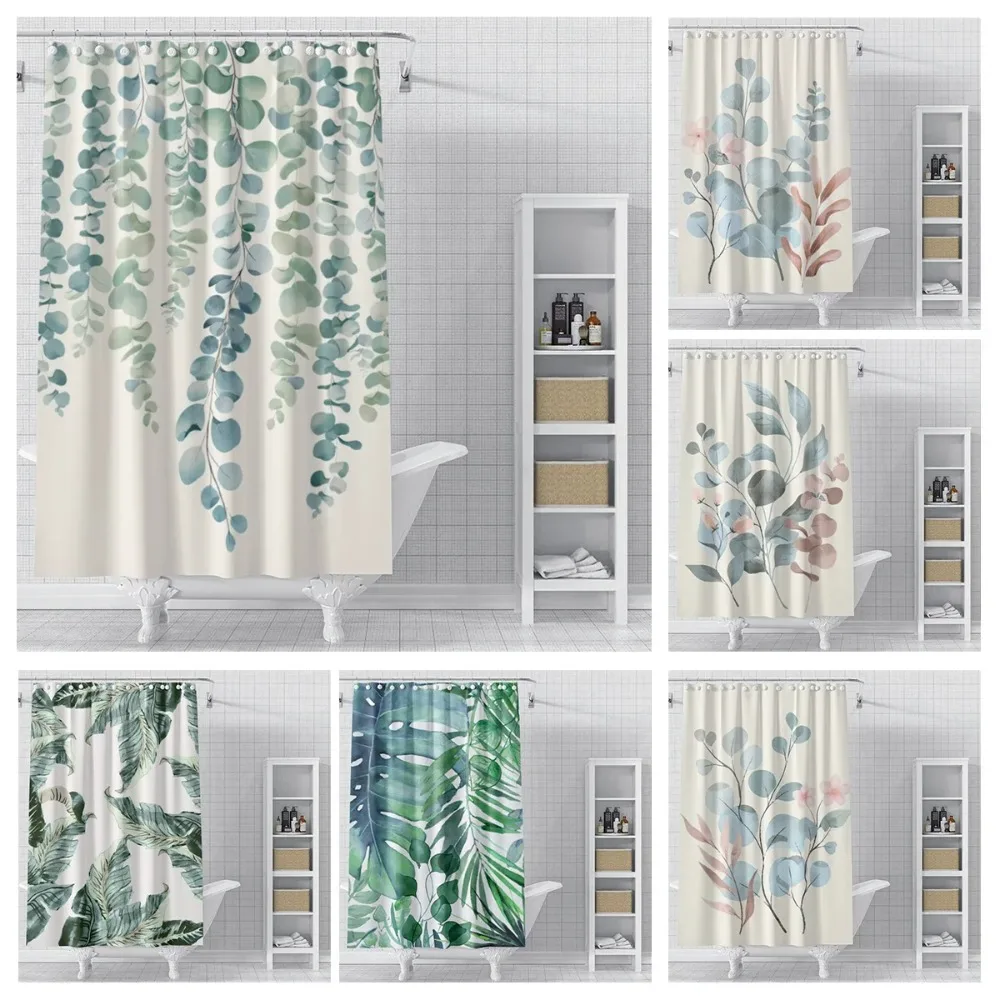

Home Shower Curtains for Bathroom Waterproof Fabric Modern Nordic Style Bathroom Curtain
