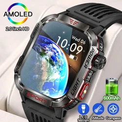 Military Outdoor GPS Sports Smart Watch Men 2.01inch IP68 Waterproof 600 mAh Battery Sport Mode Heart Rate BT Calling SmartWatch