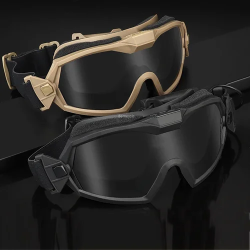 Gafas tácticas con microventilador para exteriores, lentes deportivas para Airsoft Cs Wargame, para Paintball, senderismo