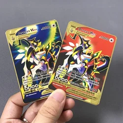 Arceus Vmax Pokemon Metal Cards, Cartão Diy, Pikachu, Charizard, Gold Limited, Edição rara, Presente Kids, Coleção do jogo, Ponto 10000