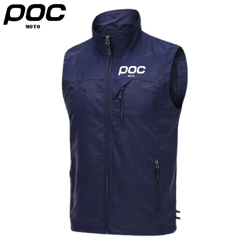 Sleeveless Waterproof Cycling Jacket Men MOTO POC MTB Vest Bike Clothing Road Bicycle Racing Wear Motorcycle Coat Gilet Ciclism